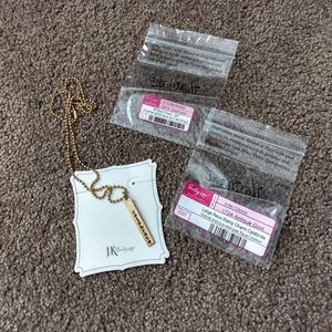 Thirty One Jewelry Set 2”‎ Celebrate Bar Necklace with 24” Gold Ball Chain